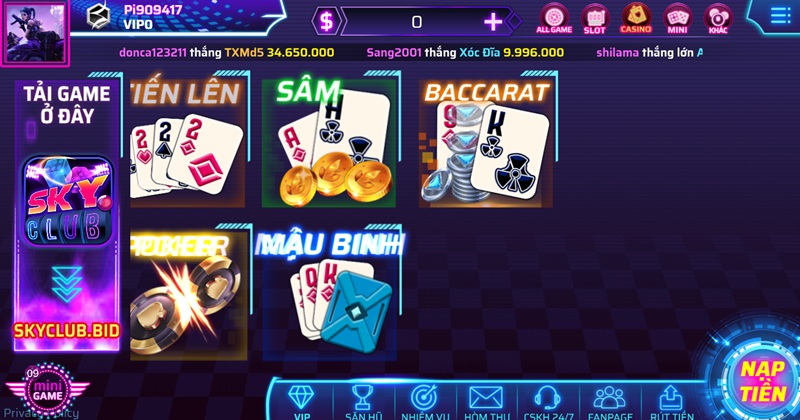 Game bài SkyClub
