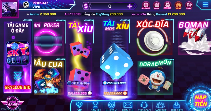 Minigame SkyClub